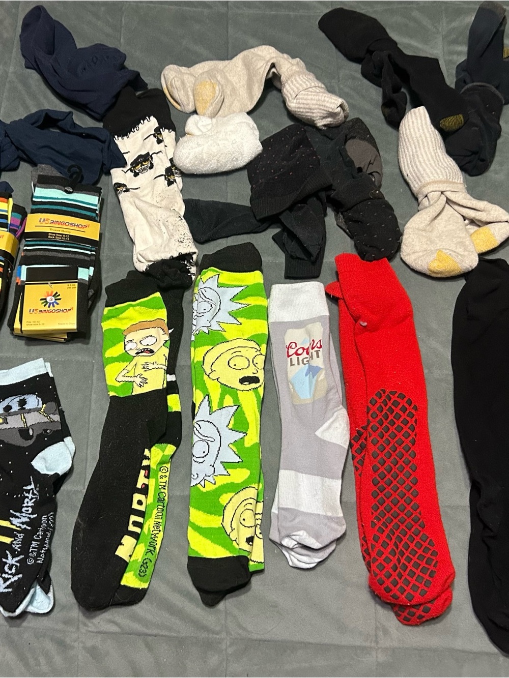 Men's Crew Socks - 27 Pairs - Rick & Morty, Coors Light, Voodoo Ranger, & More!